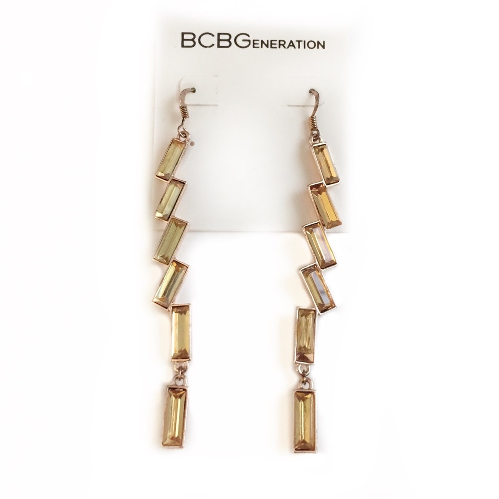 BCBGENERATION EARRINGS ROSE GOLD TONED LONG BOHO